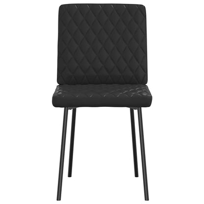Eetkamerstoelen 2 st kunstleer zwart