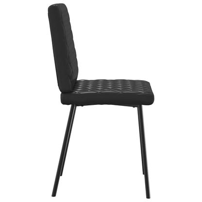 Eetkamerstoelen 2 st kunstleer zwart