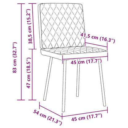 Eetkamerstoelen 2 st kunstleer zwart