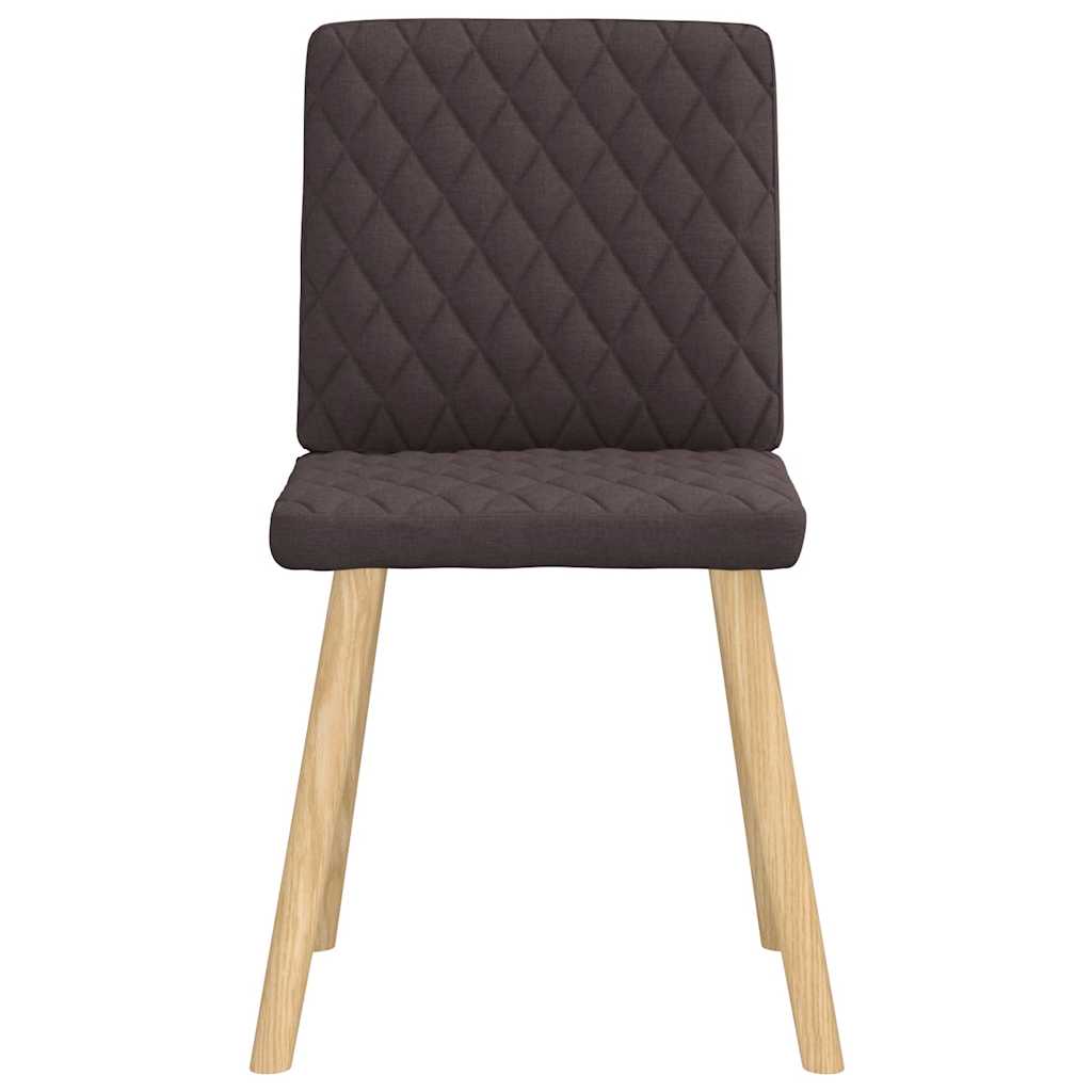 Eetkamerstoelen 2 st stof donkerbruin