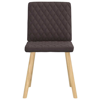Eetkamerstoelen 2 st stof donkerbruin
