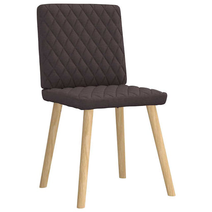 Eetkamerstoelen 2 st stof donkerbruin