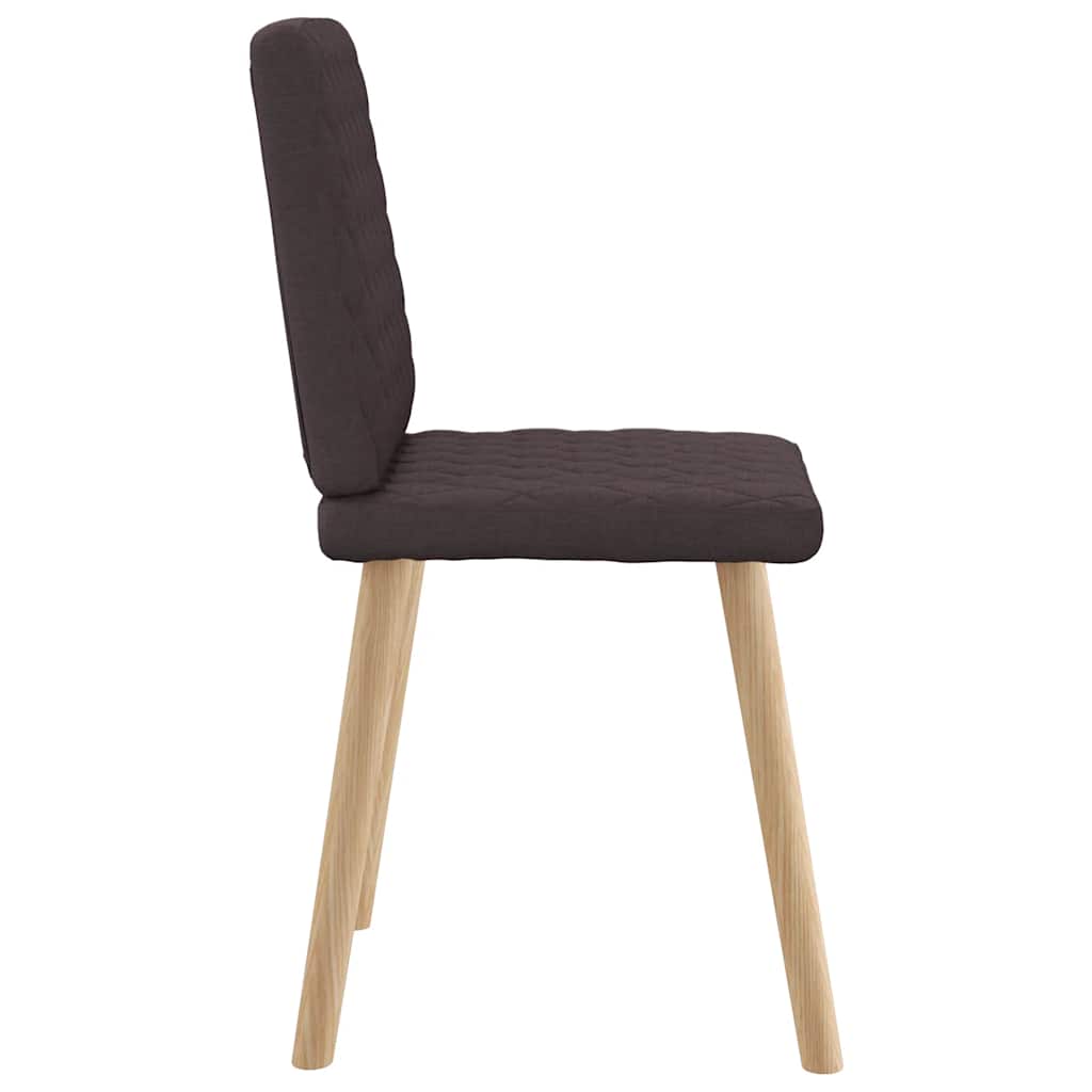 Eetkamerstoelen 2 st stof donkerbruin
