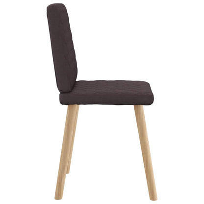 Eetkamerstoelen 2 st stof donkerbruin