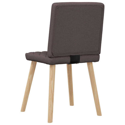 Eetkamerstoelen 2 st stof donkerbruin