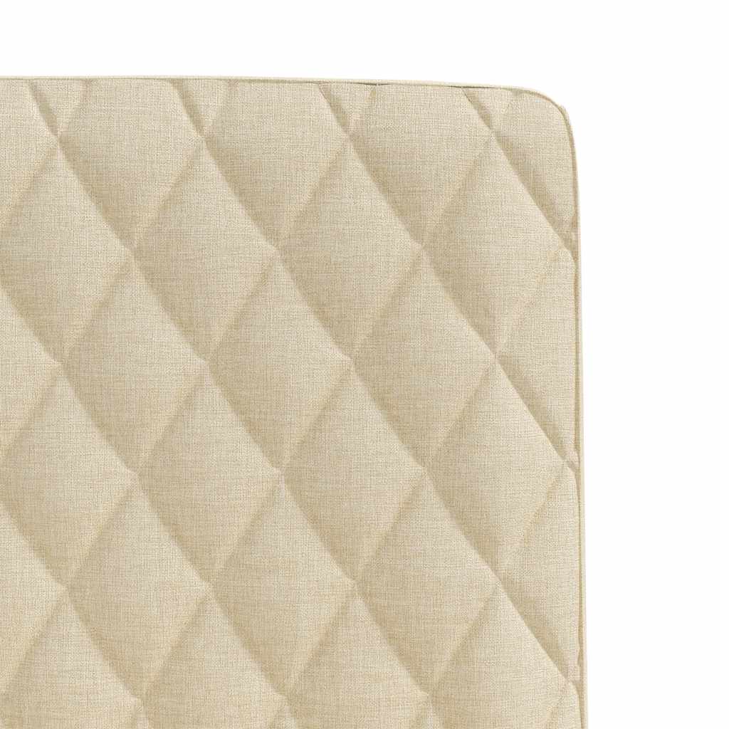 Eetkamerstoelen 2 st stof crèmekleurig