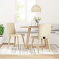 Eetkamerstoelen 2 st stof crèmekleurig