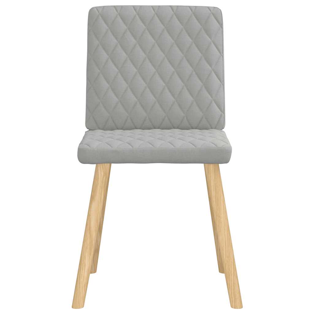 Eetkamerstoelen 2 st stof wolk grijs
