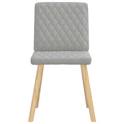 Eetkamerstoelen 2 st stof wolk grijs