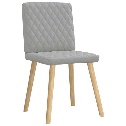Eetkamerstoelen 2 st stof wolk grijs