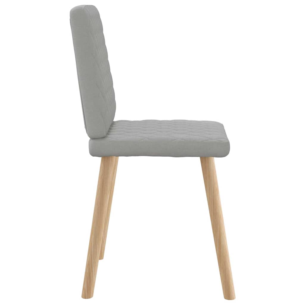 Eetkamerstoelen 2 st stof wolk grijs