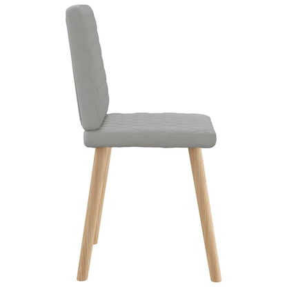 Eetkamerstoelen 2 st stof wolk grijs
