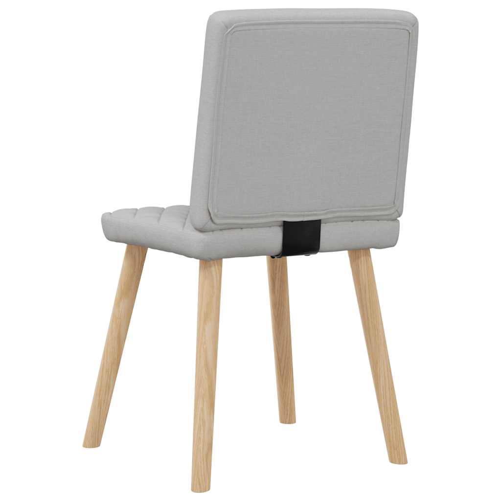 Eetkamerstoelen 2 st stof wolk grijs