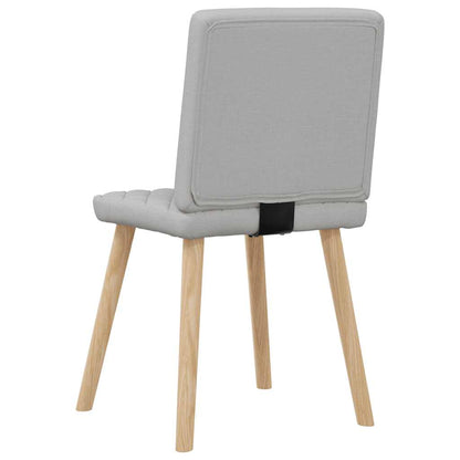 Eetkamerstoelen 2 st stof wolk grijs
