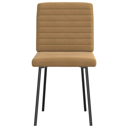 Eetkamerstoelen 2 st fluweel bruin
