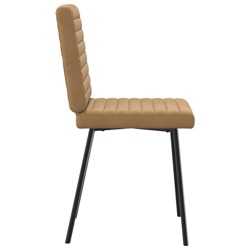 Eetkamerstoelen 2 st fluweel bruin