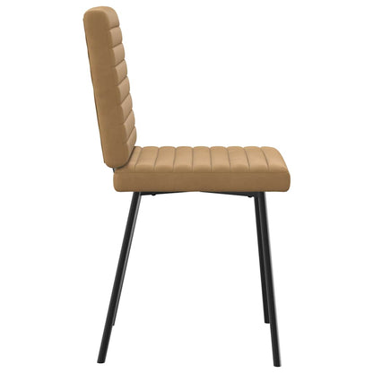 Eetkamerstoelen 2 st fluweel bruin