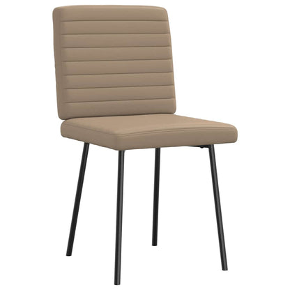Eetkamerstoelen 2 st kunstleer cappuccinokleurig
