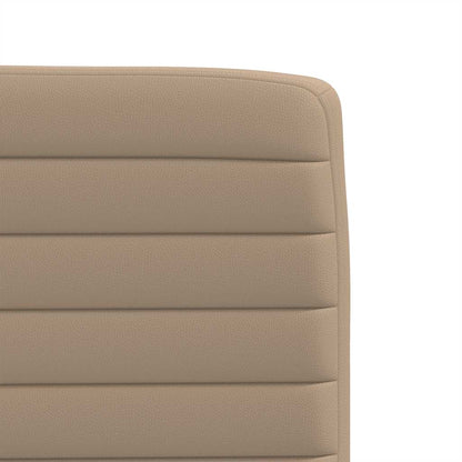 Eetkamerstoelen 2 st kunstleer cappuccinokleurig