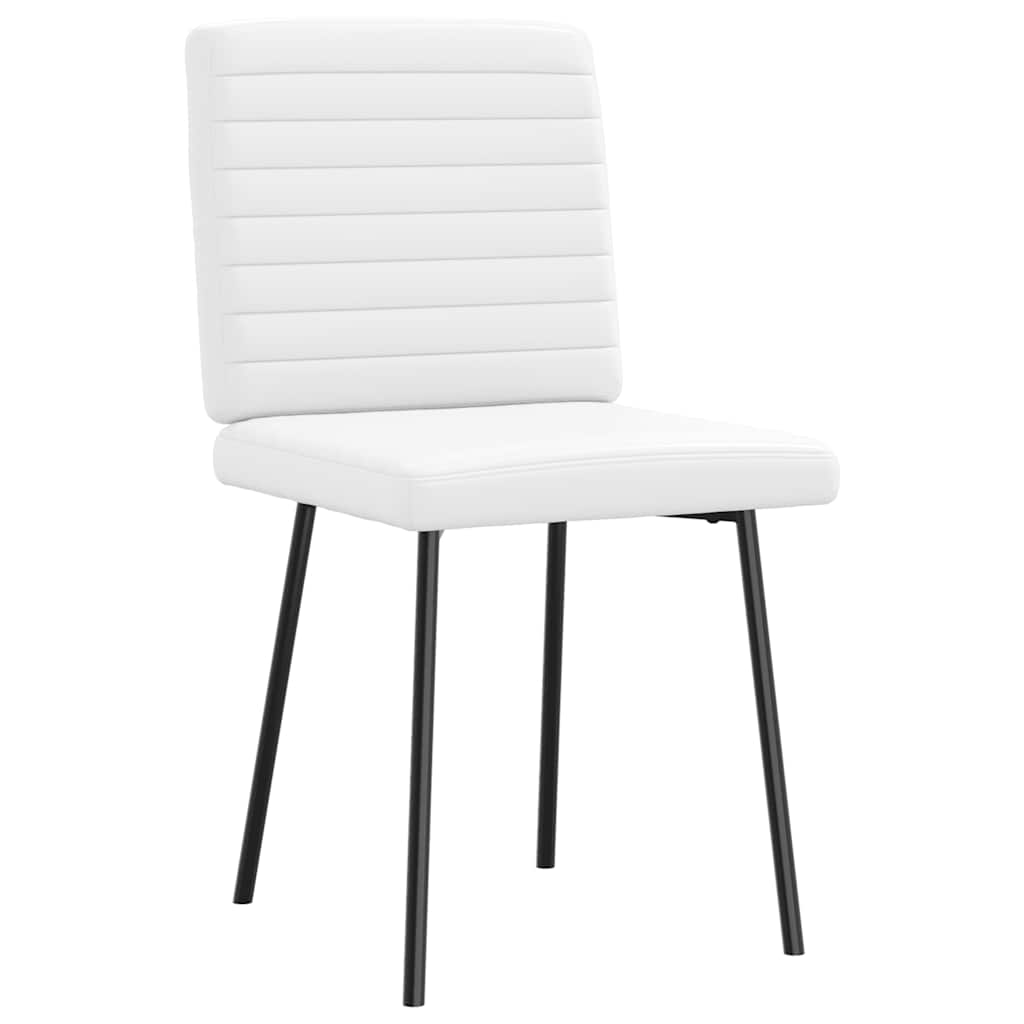 Eetkamerstoelen 2 st kunstleer wit