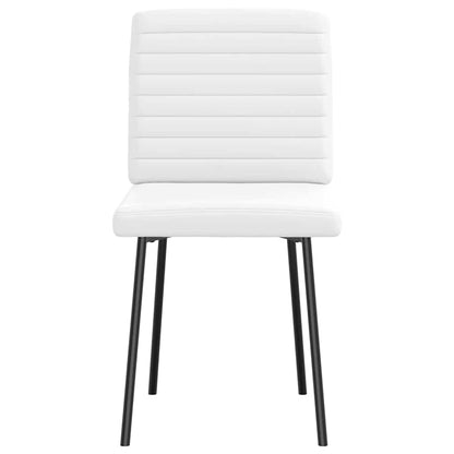 Eetkamerstoelen 2 st kunstleer wit