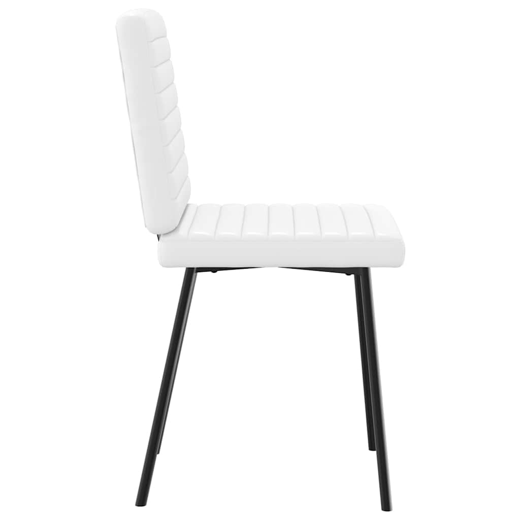 Eetkamerstoelen 2 st kunstleer wit