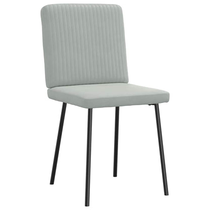 Eetkamerstoelen 2 st fluweel lichtgrijs