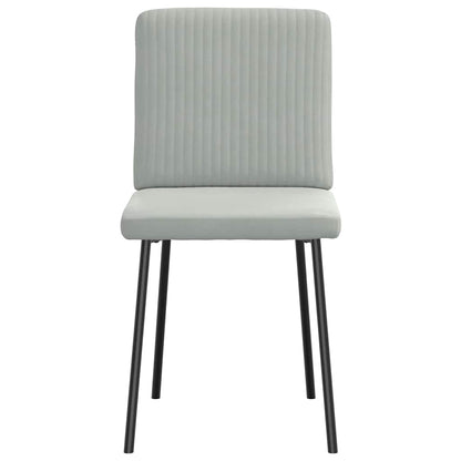 Eetkamerstoelen 2 st fluweel lichtgrijs