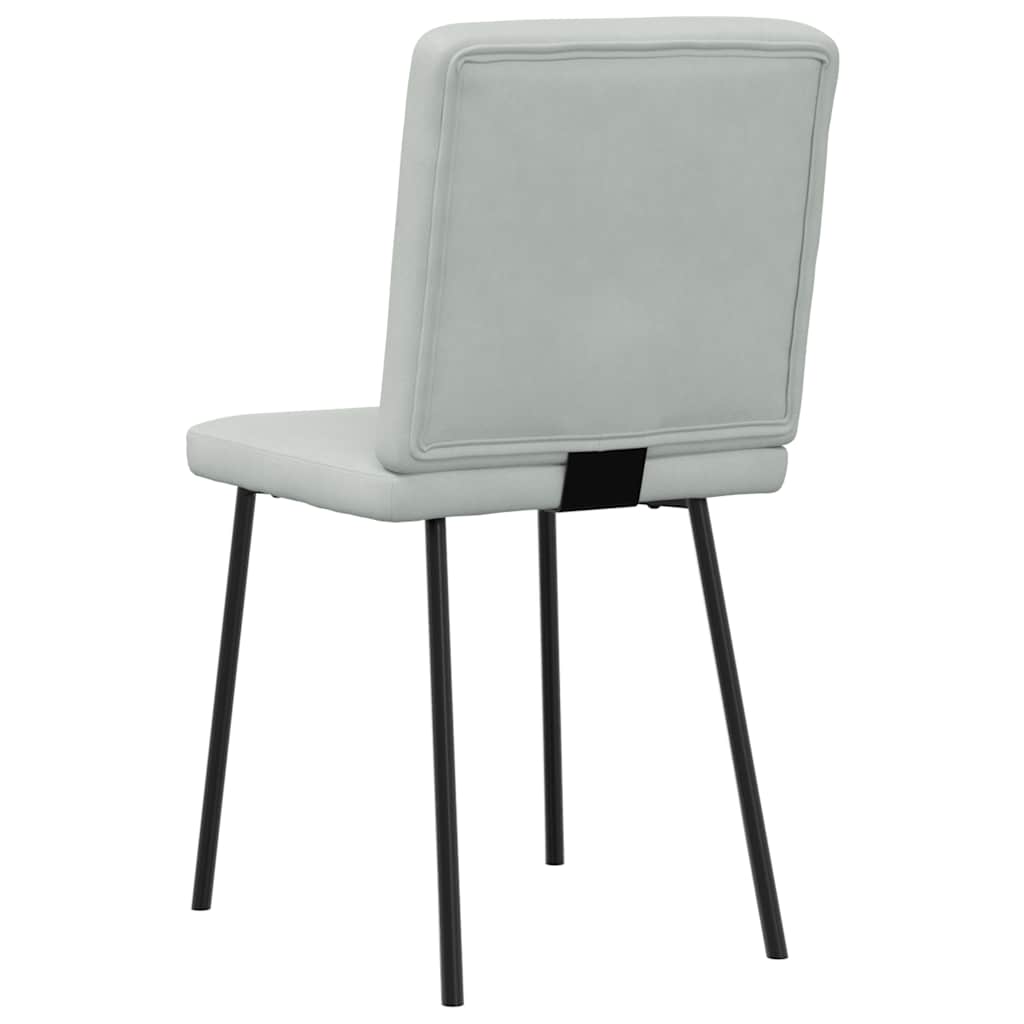 Eetkamerstoelen 2 st fluweel lichtgrijs
