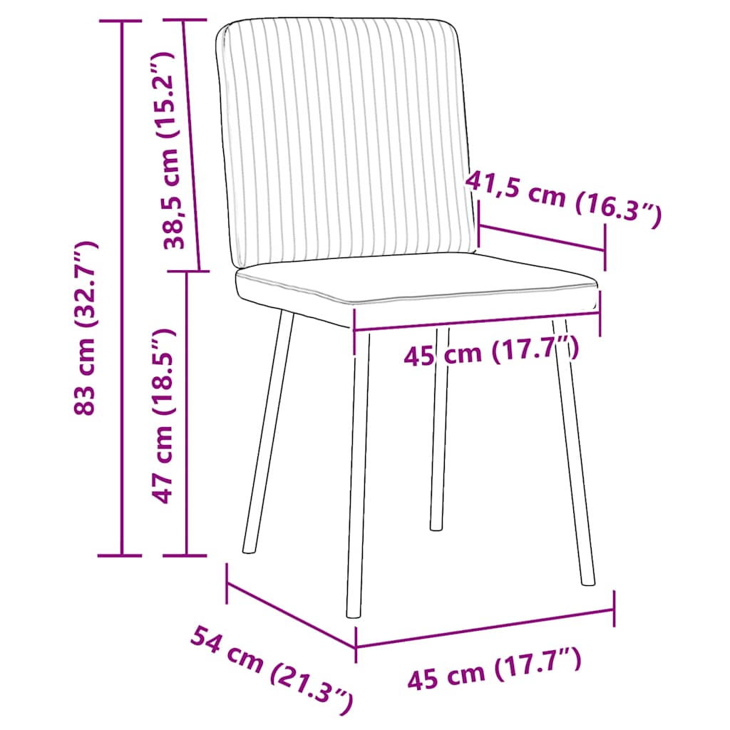 Eetkamerstoelen 2 st fluweel lichtgrijs