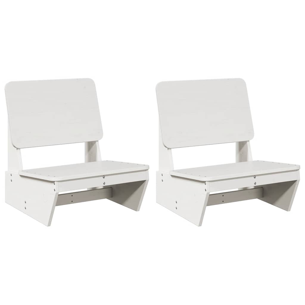 Tuinstoelen 2 st 60x64x70,5 cm massief grenenhout wit