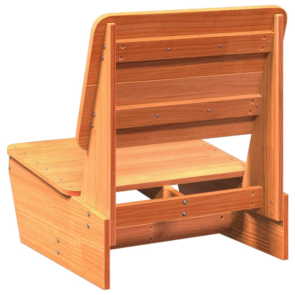 Tuinstoelen 2 st 60x64x70,5 cm massief grenenhout wasbruin