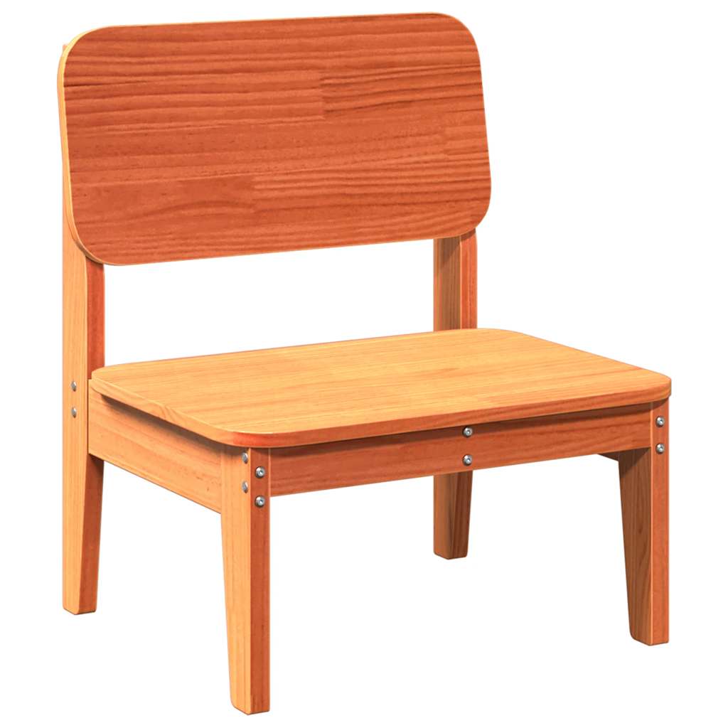 Tuinstoelen 2 st 60x52,5x72 cm massief grenenhout wasbruin