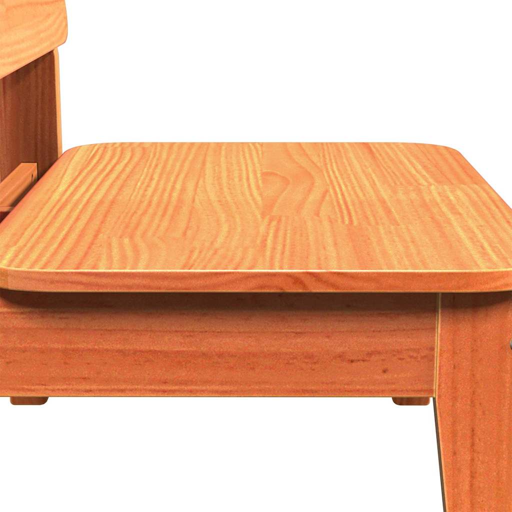 Tuinstoelen 2 st 60x52,5x72 cm massief grenenhout wasbruin