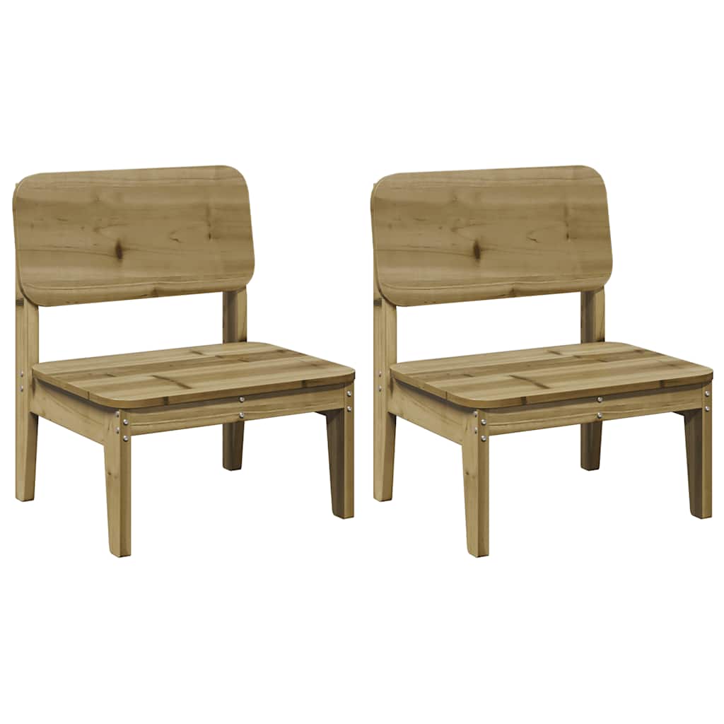 Tuinstoelen 2 st 60x52,5x72 cm geïmpregneerd hout