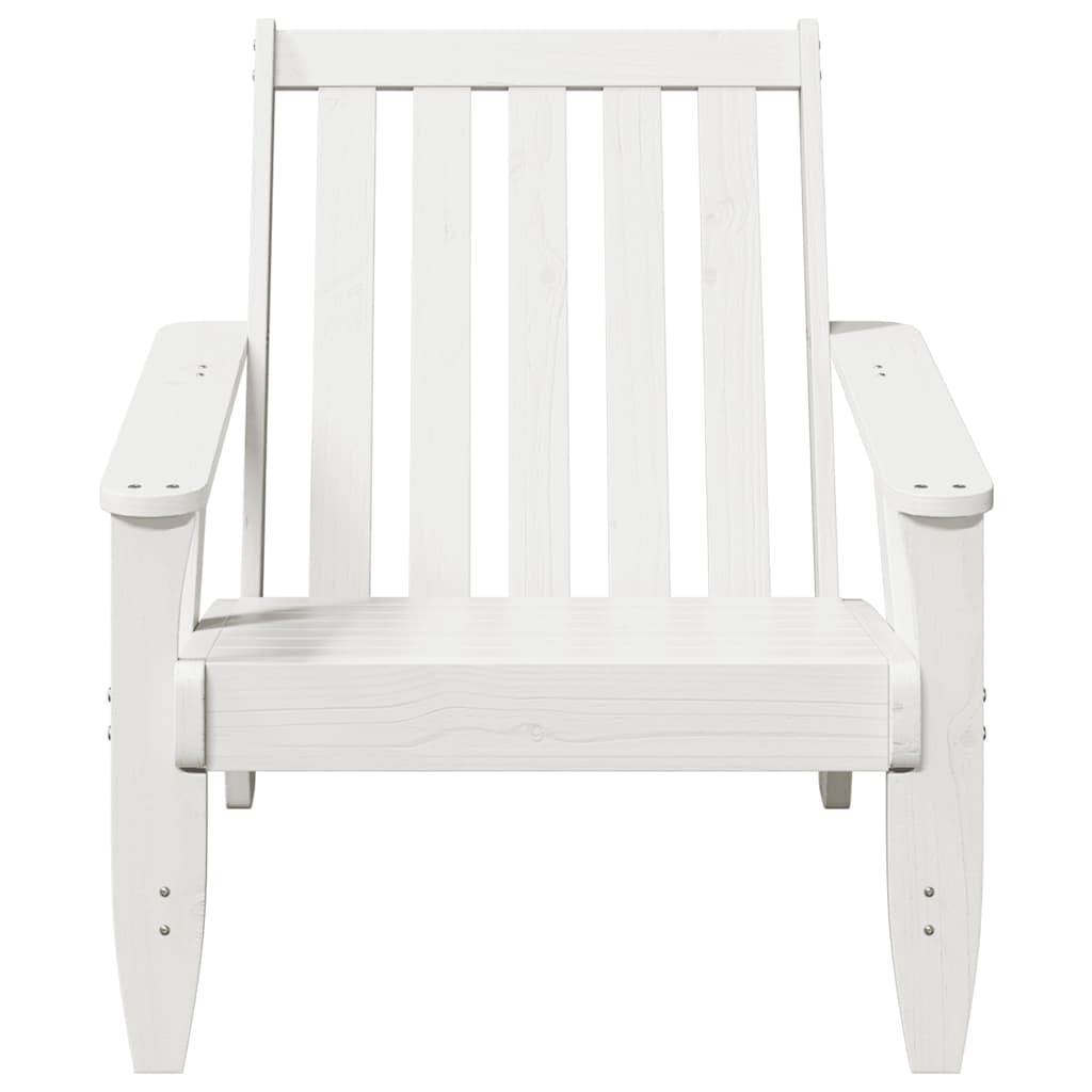 Tuinstoel Adirondack 75x77x77 cm massief grenenhout wit