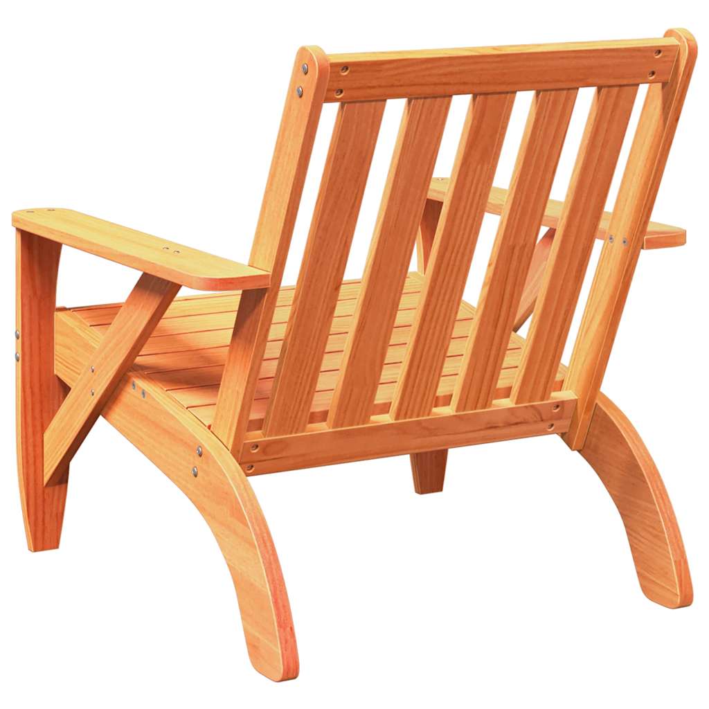 Tuinstoel Adirondack 75x77x77 cm massief grenenhout wasbruin