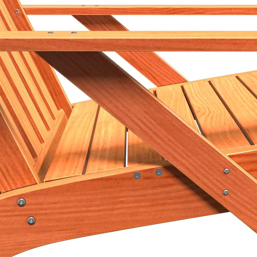 Tuinstoel Adirondack 75x77x77 cm massief grenenhout wasbruin