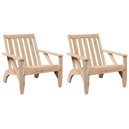Tuinstoelen Adirondack 2 st 75x77x77 cm massief grenenhout
