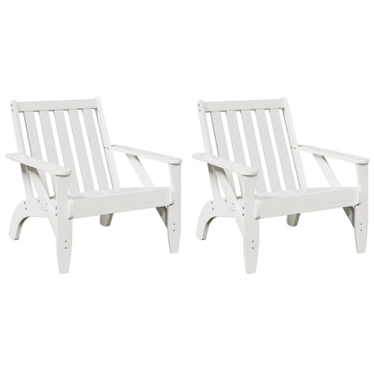 Tuinstoelen Adirondack 2 st 75x77x77 cm massief grenenhout wit