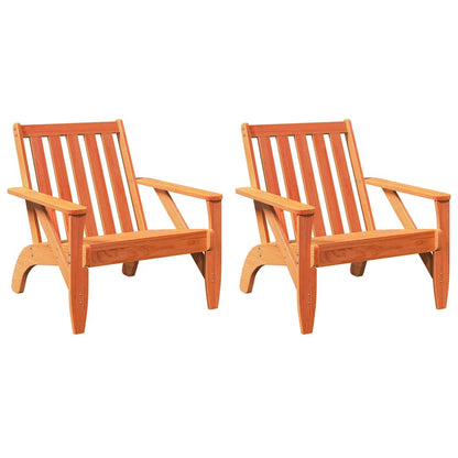 Tuinstoelen Adirondack 2 st 75x77x77 cm grenenhout wasbruin