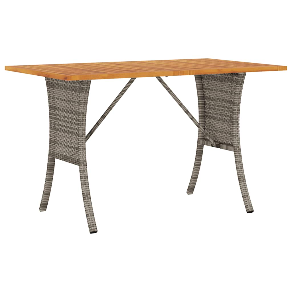 Tuinbank 3-zits met kussens & tafel poly rattan grijs