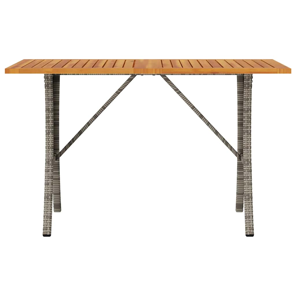 Tuinbank 3-zits met kussens & tafel poly rattan grijs