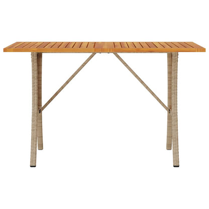 Tuinbank 3-zits met kussens & tafel poly rattan beige