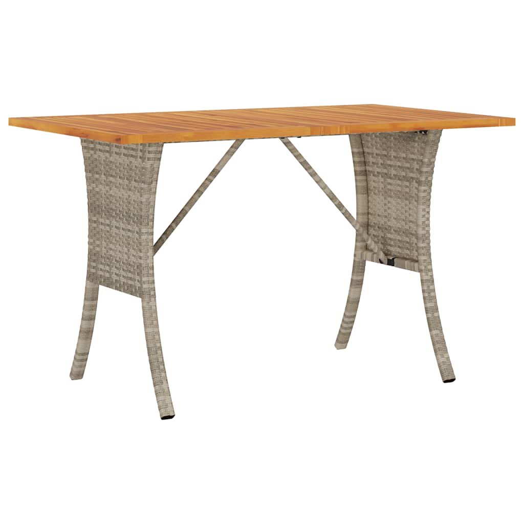 Tuinbank 3-zits met kussens & tafel poly rattan lichtgrijs