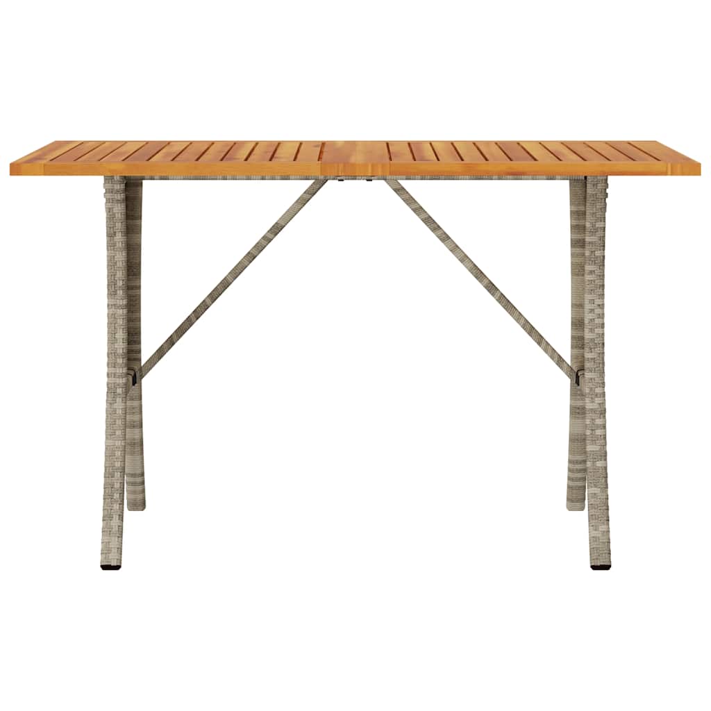 Tuinbank 3-zits met kussens & tafel poly rattan lichtgrijs