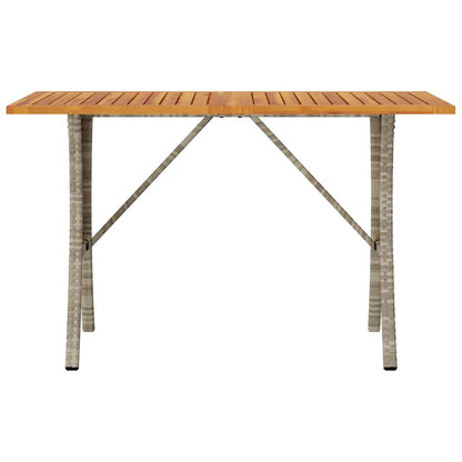 Tuinbank 3-zits met kussens & tafel poly rattan lichtgrijs