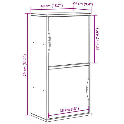 Bijzetkast ODDA 40x24x79 cm massief grenenhout