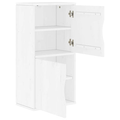 Bijzetkast ODDA 40x24x79 cm massief grenenhout wit