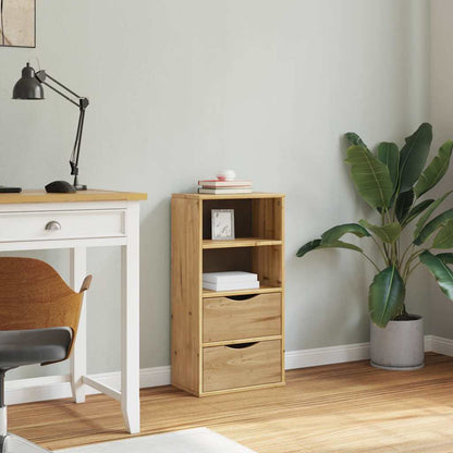 Bijzetkast met lades 40x24x79 cm massief grenenhout